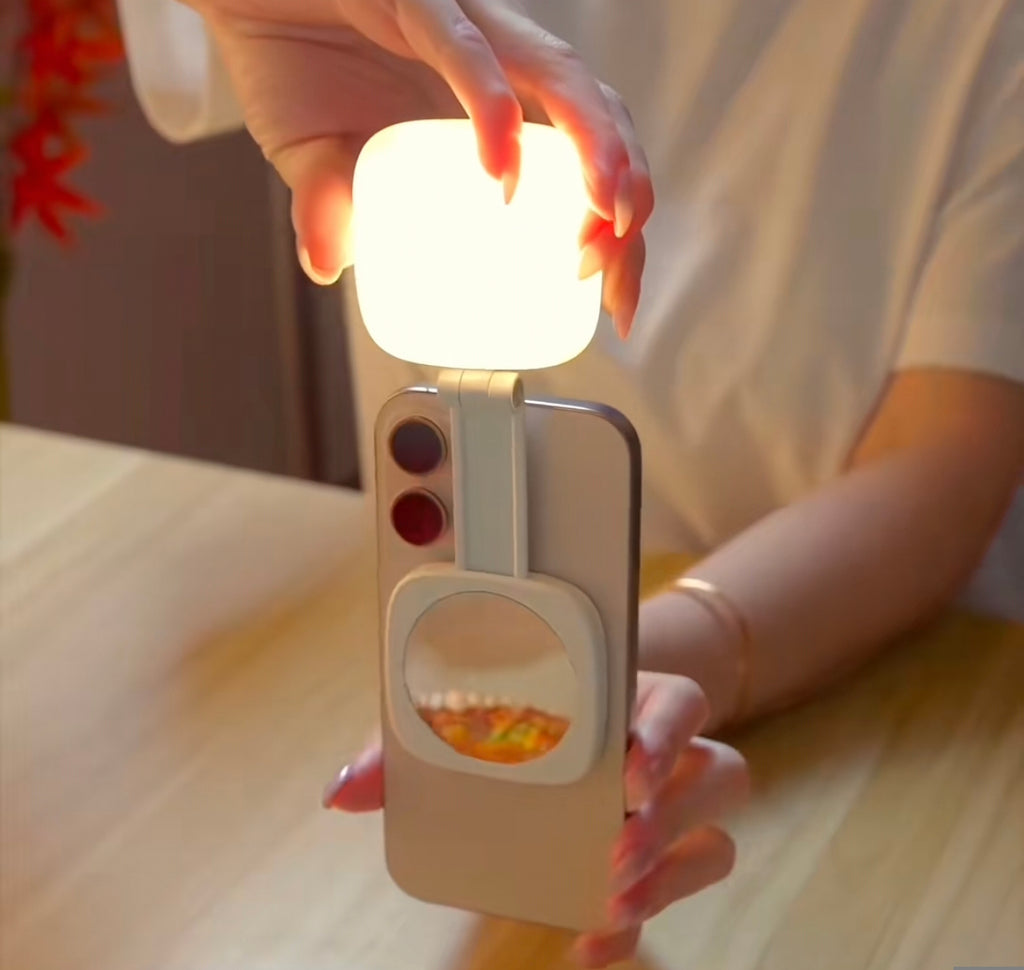 Magnetic Phone Selfie Light with Makeup Mirror